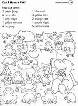 Animals Read Colour Worksheets Worksheet sketch template