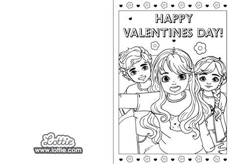 valentines day colouring card