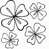 Clover Leaf Coloring Four Pages Kids Clipart Cliparts Library Clip Popular sketch template