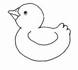 Duck Outline Simple Clip Baby Rubber Clipart sketch template