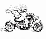 Rider Moto Riding sketch template