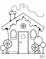 Gingerbread House Coloring Pages Printable Christmas Blank Template Super Printables Drawing Choose Board sketch template