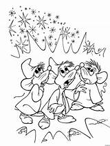 Coloring Pages Cinderella Mice Disney Printable Mouse Color sketch template