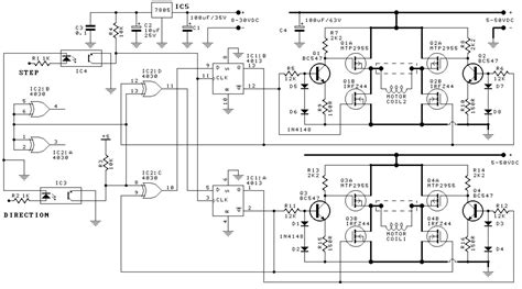 bipolar stepper motor driver electronic schematic diagram