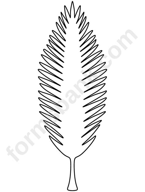 printable palm leaf outline tropical leaf cut outs novocom top palm