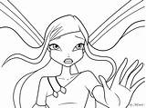 Roxy Coloring Winx Club Pages Deviantart sketch template