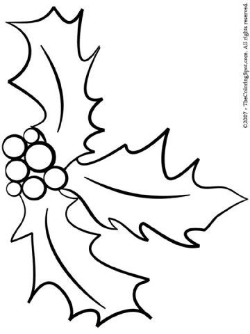 christmas holly coloring page  audio stories  kids