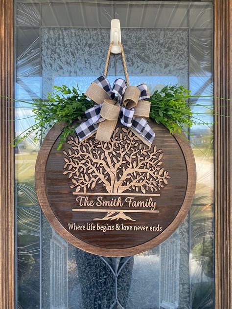 personalized front door decor carved door sign pappys traditions