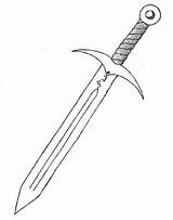 Espada Espadas Medievales Legendarias Escudos sketch template