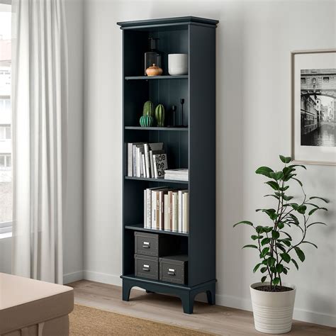 lommarp dark blue green bookcase 65x199 cm ikea in
