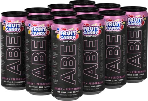 abe energy drink fruit candy  cans  abe nation