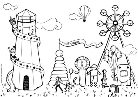 fun fair coloring pages sketch coloring page