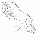Horse Jumping Drawing Lineart Drawings Sketch Deviantart Coloring Simple Pages Blank Wallpaper Choose Board Animals sketch template