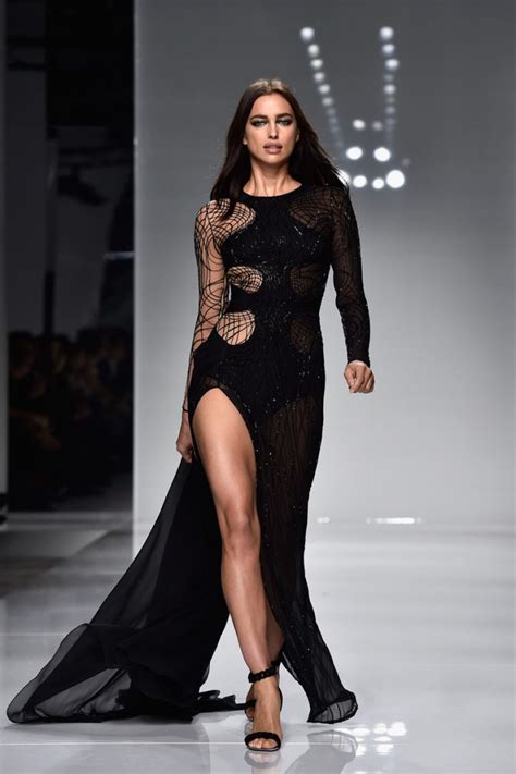 irina shayk on the runway of versace spring summer 2016 fashion show in