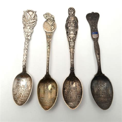 antique sterling silver souvenir spoons ebth