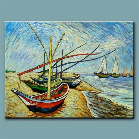 Vincent Van Gogh Pintura Arte Hermoso Paisaje Marino Pintura De Aceite