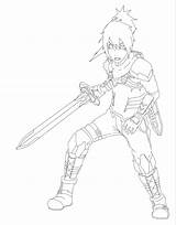 Kirito Coloring Pages Sword Comments Crunchyroll sketch template