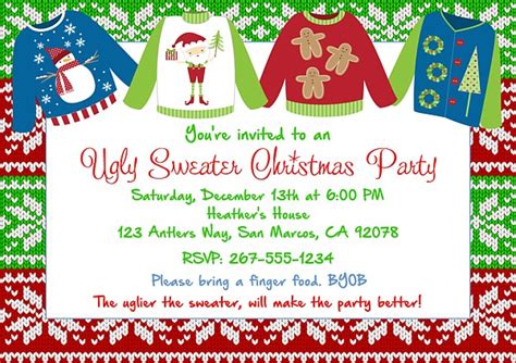 ugly sweater party invitation lupongovph