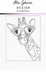 Giraffe Digi sketch template