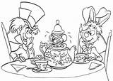 Mad Hatter Coloring Mouse Rabbit Pages Teapot Alice Fill Wonderland Tea Disney Colorluna Drawings Colouring Print Printable Princess Color Size sketch template