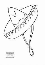 Sombrero Embroidery Hat Mexican Drawing Patterns Coloring Pages Vintage Pattern Para Hats Transfer Knots French Objects Mexico Getdrawings Google 15th sketch template