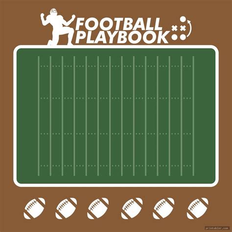 printable football playbook printable templates