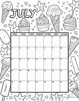 Calendar Printable Kids Coloring July 2021 Woo Pages Jr Calender Woojr Visit Activities Monthly Template sketch template