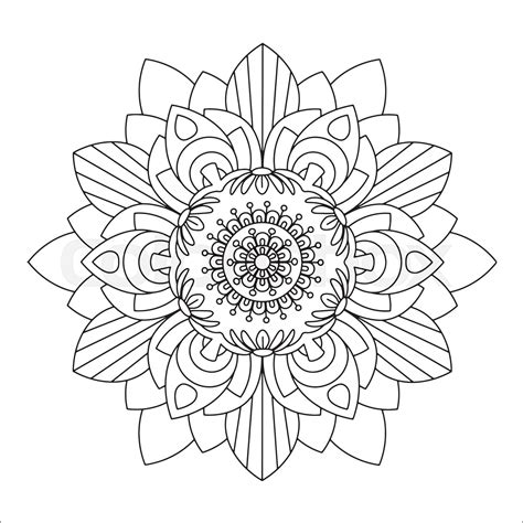 flower mandala vector illustration stock vector colourbox