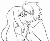 Anime Kiss Coloring Pages Lineart Couples Kissing Drawing Louise Saito Template Cuddling Sketch Deviantart Getdrawings Nightcore Templates sketch template