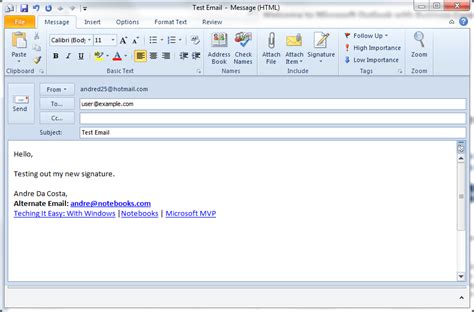 How To Add Signature In Outlook To Every Email Wisconsinper