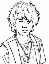Jonas Brothers Coloring Pages Bwo Nick Source sketch template