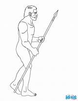 Homo Erectus Spear Hellokids Habilis Prehistoria sketch template