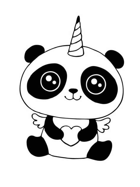 panda unicorn coloring page funny coloring pages