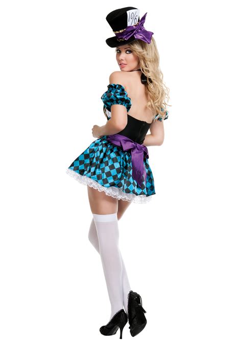 sexy checkered mad hatter costume