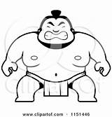 Sumo Coloring Pages Crouching Wrestler Cartoon Clipart Guy Outlined Vector Chota Bheem Raiders Template Small Printable Getdrawings Getcolorings sketch template
