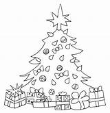 Christmas Tree Coloring Presents Coloringpagebook Comment First Advertisement sketch template