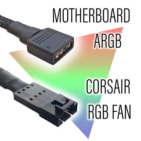 motherboard standard argb  pin   corsair rgb fan adapter ebay