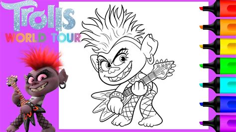 queen barb trolls world  coloring art  coloring fun youtube