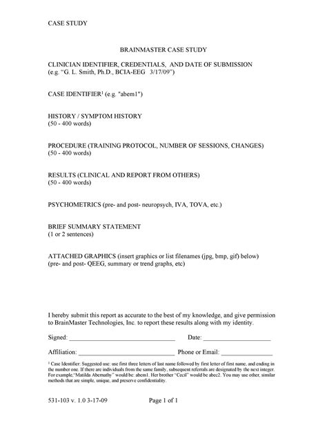 case report form template
