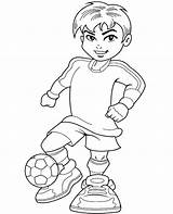 Football Coloring Boy Colouring Player Soccer Topcoloringpages Sheets Sheet Print sketch template