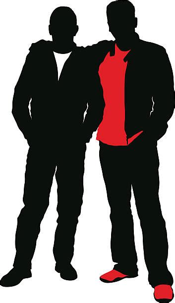 Two Male Friends Clip Art Vector Images And Illustrations