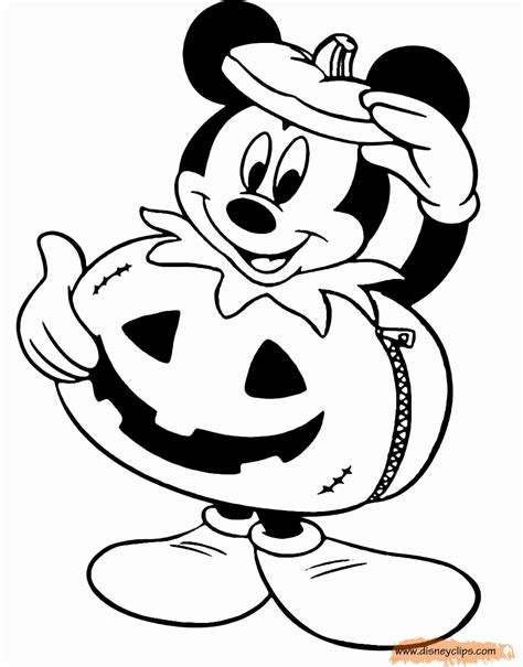 famous mickey mouse halloween pictures color