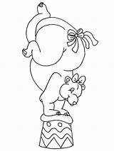 Circus Coloring Pages Bear Standing Hand Print Button Using sketch template