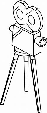 Camera Movie Drawing Film Clipart Cartoon Coloring Cliparts Clip Pages Line Icon Colouring Cameras Paintingvalley Library Template sketch template