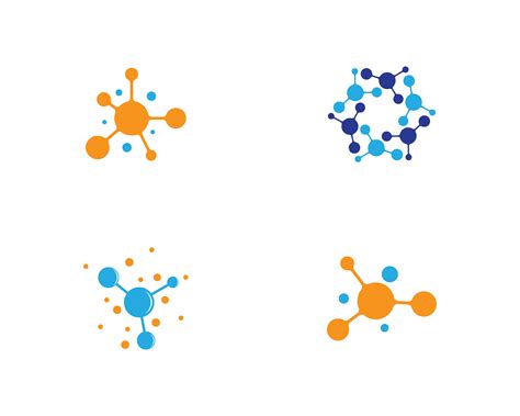 set  molecule logo images  vector art  vecteezy