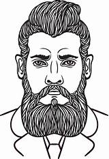 Bearded Beards Hipsters Tough Groomed sketch template