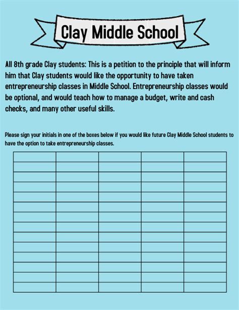 school petition template postermywall