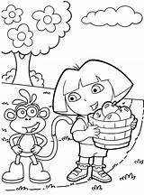 Dora Picking sketch template
