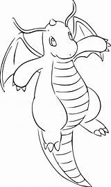 Dragonite Coloring Pages Pokemon Printable Comments Getcolorings Color sketch template
