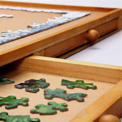 jumbo jigsaw puzzle table portable work surface organizer  storage system